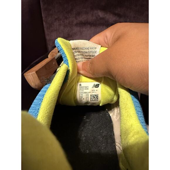 New Balance Wmns 574 Custom US574W1 US Size 10 B Blue Red Yellow Purple RARE - Picture 7 of 8